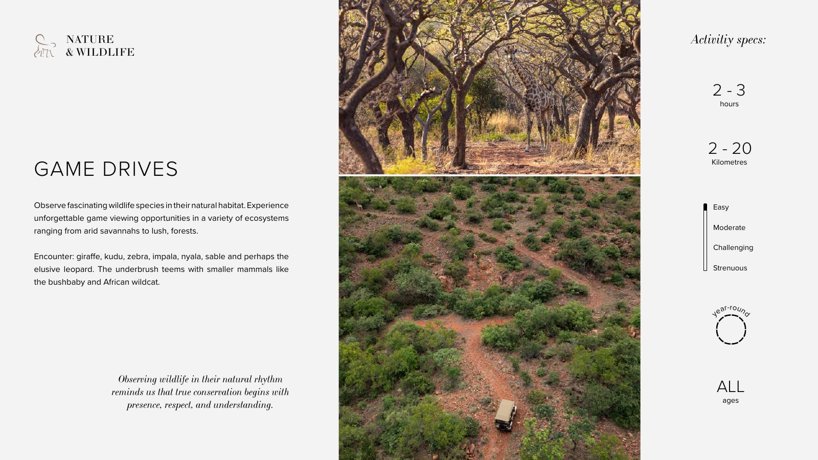 Few & Far Luvhondo experience and activity brochure, page 5
