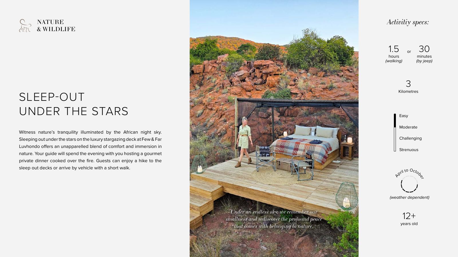 Few & Far Luvhondo experience and activity brochure, page 6