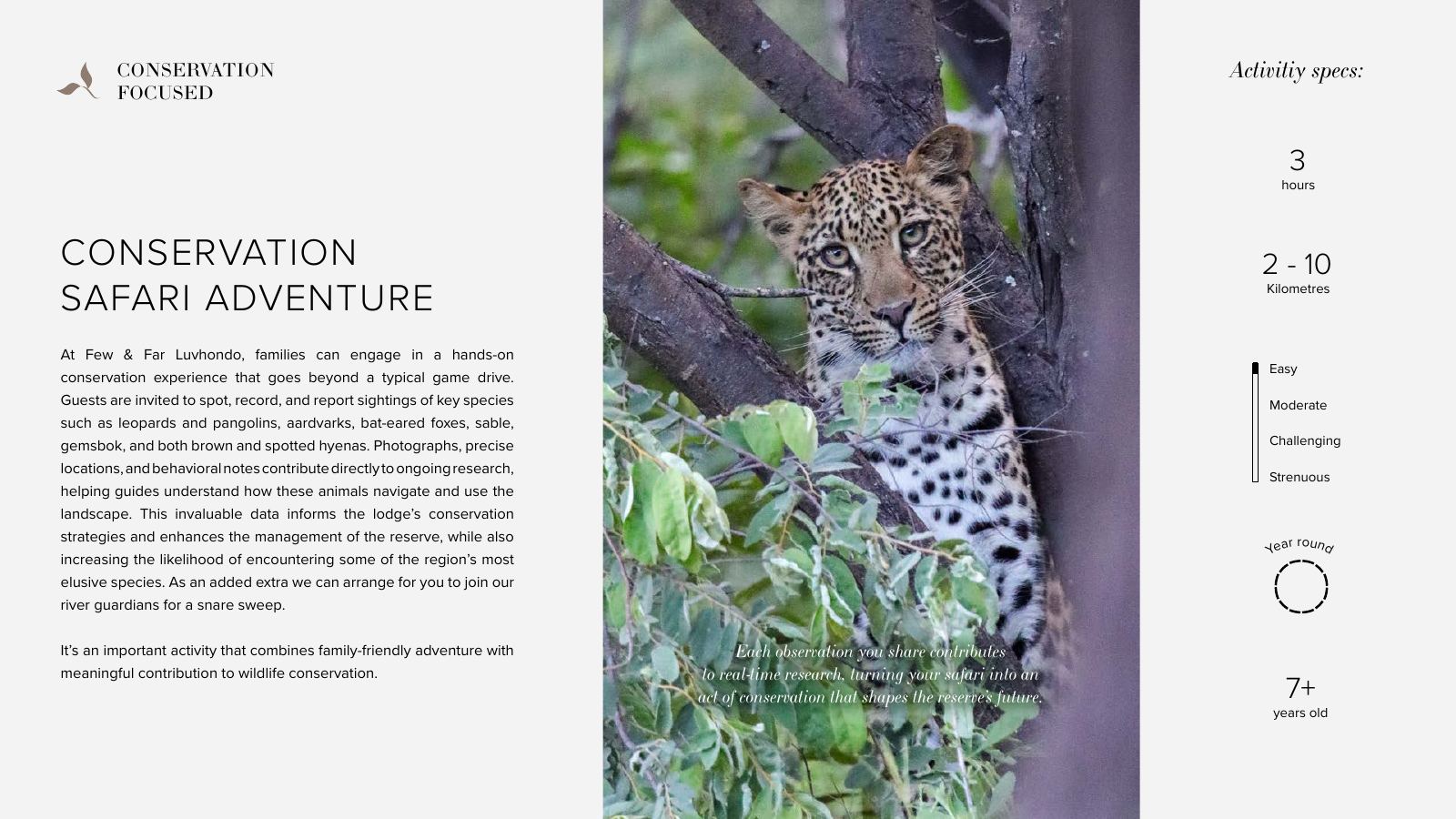 Few & Far Luvhondo experience and activity brochure, page 25